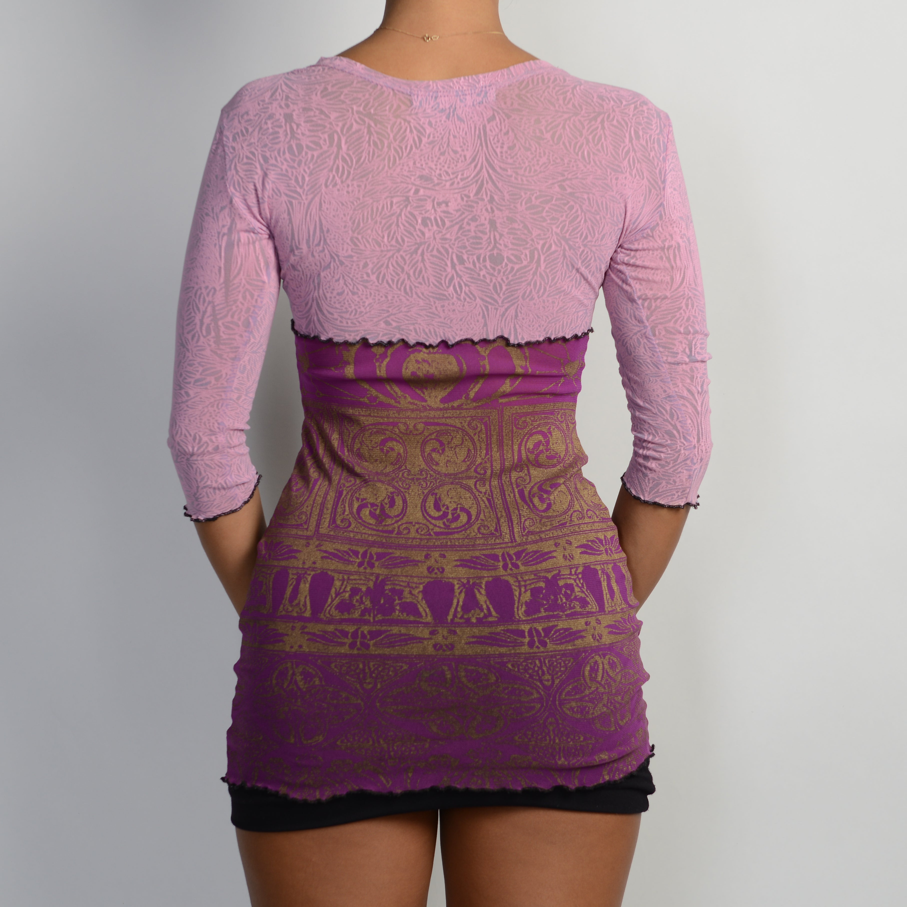 PURPLE MESH PATTERN TOP