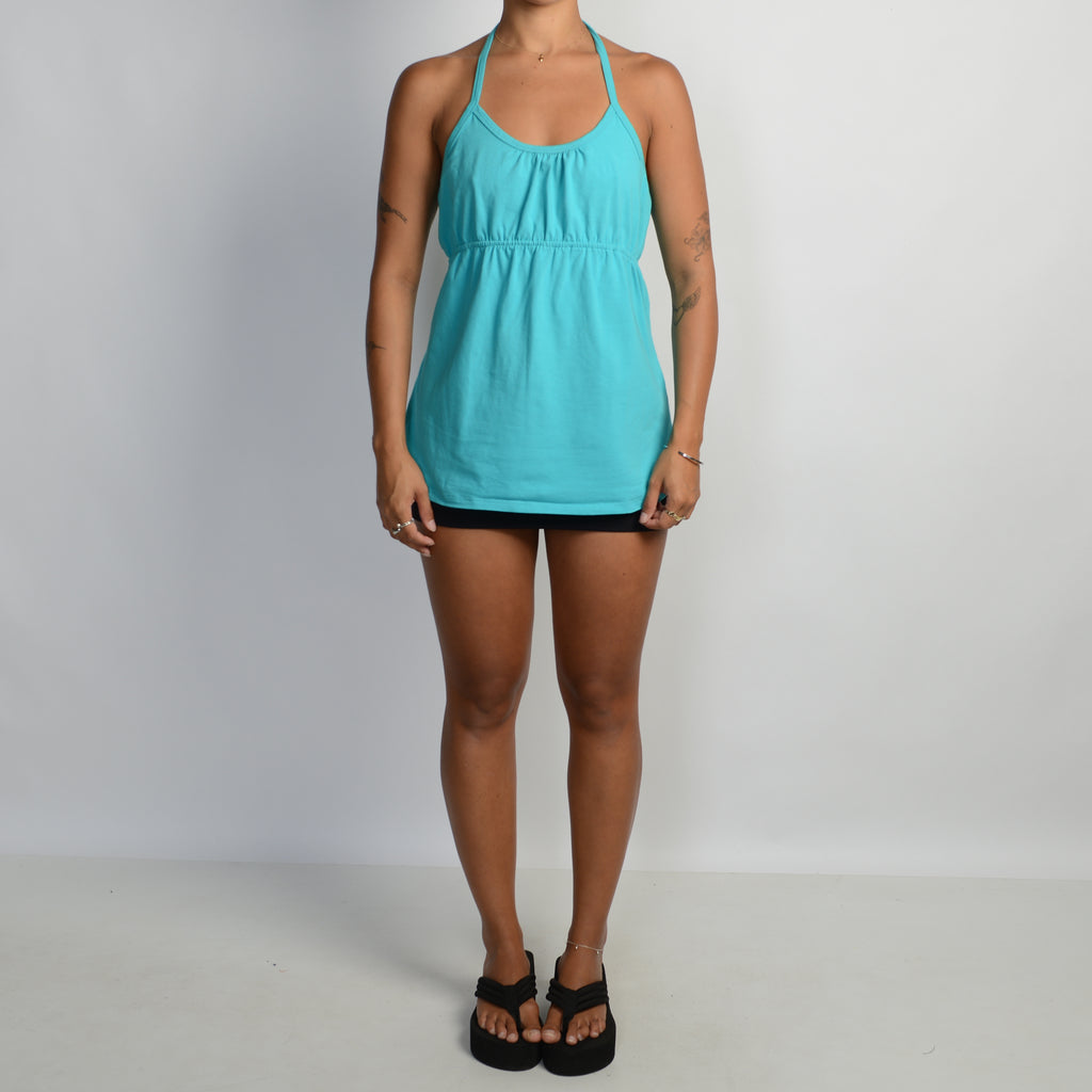 TURQUOISE HALTER TOP