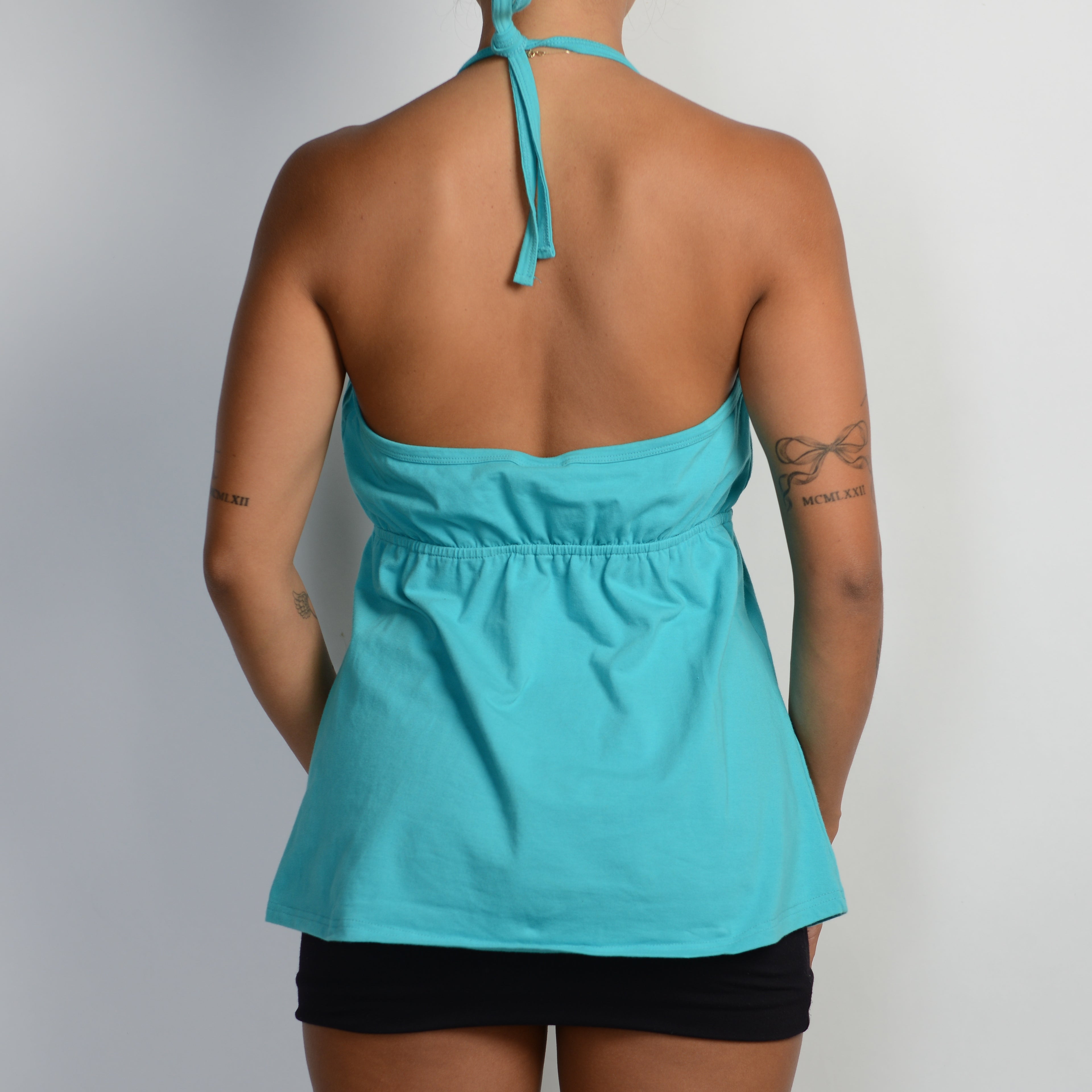 TURQUOISE HALTER TOP