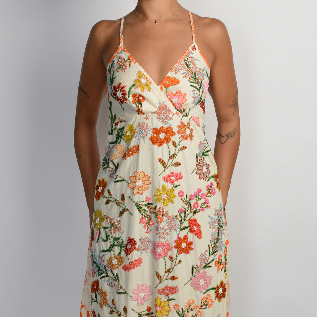 FLORAL BEADED DRESS