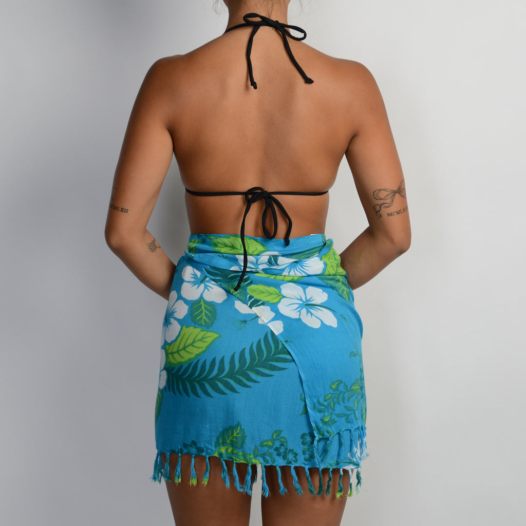 BLUE HIBISCUS SARONG