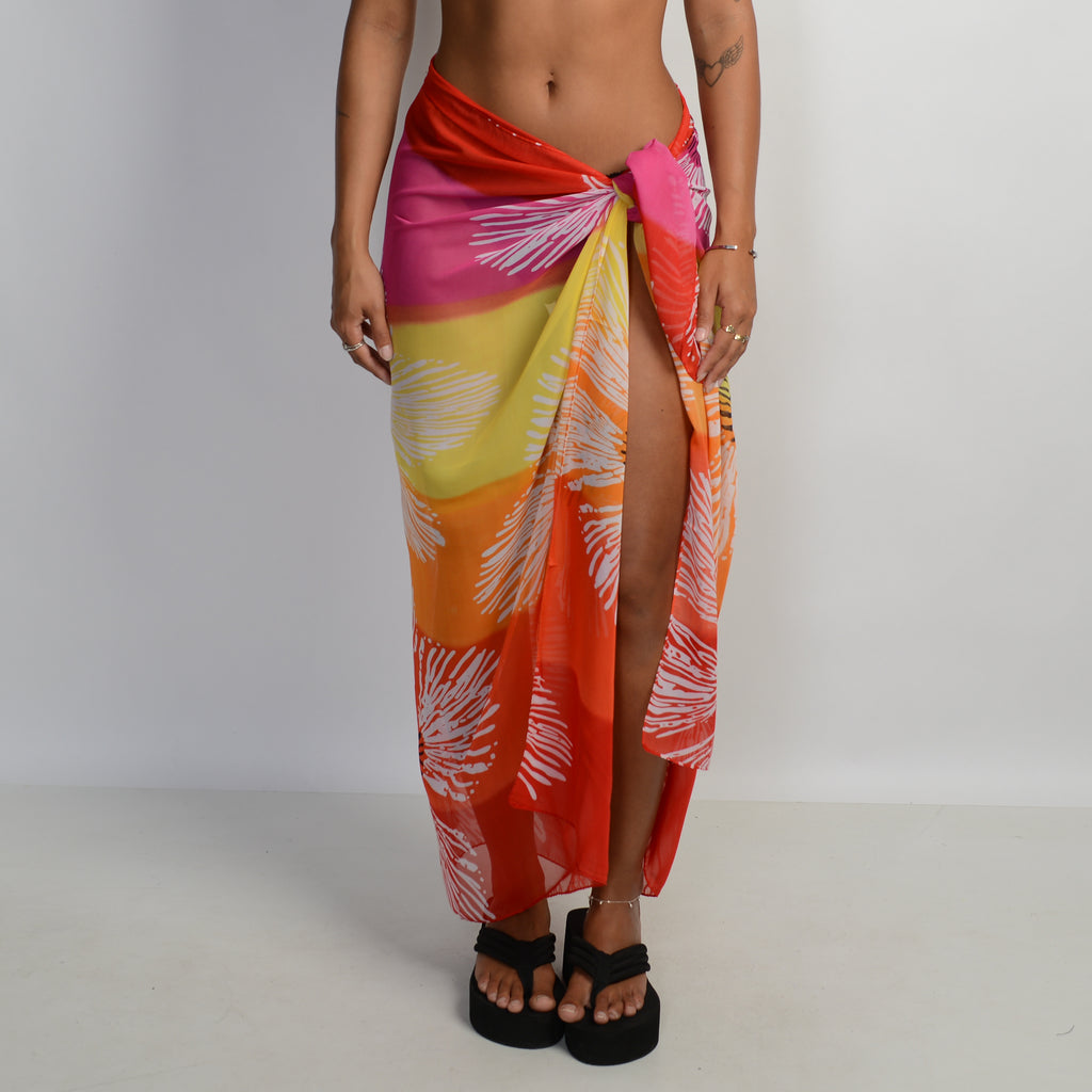 SHEER FLORAL SARONG