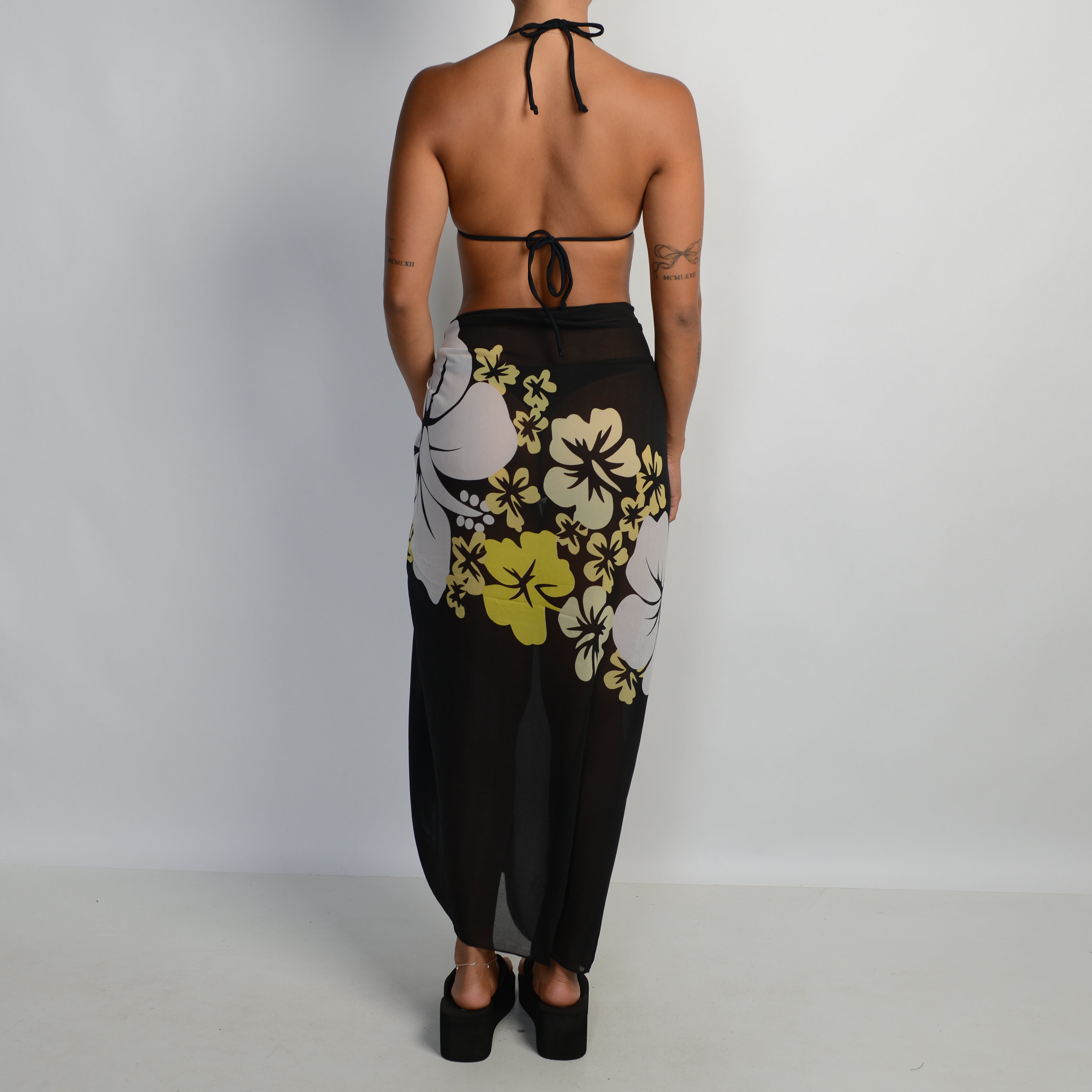 SHEER FLORAL SARONG