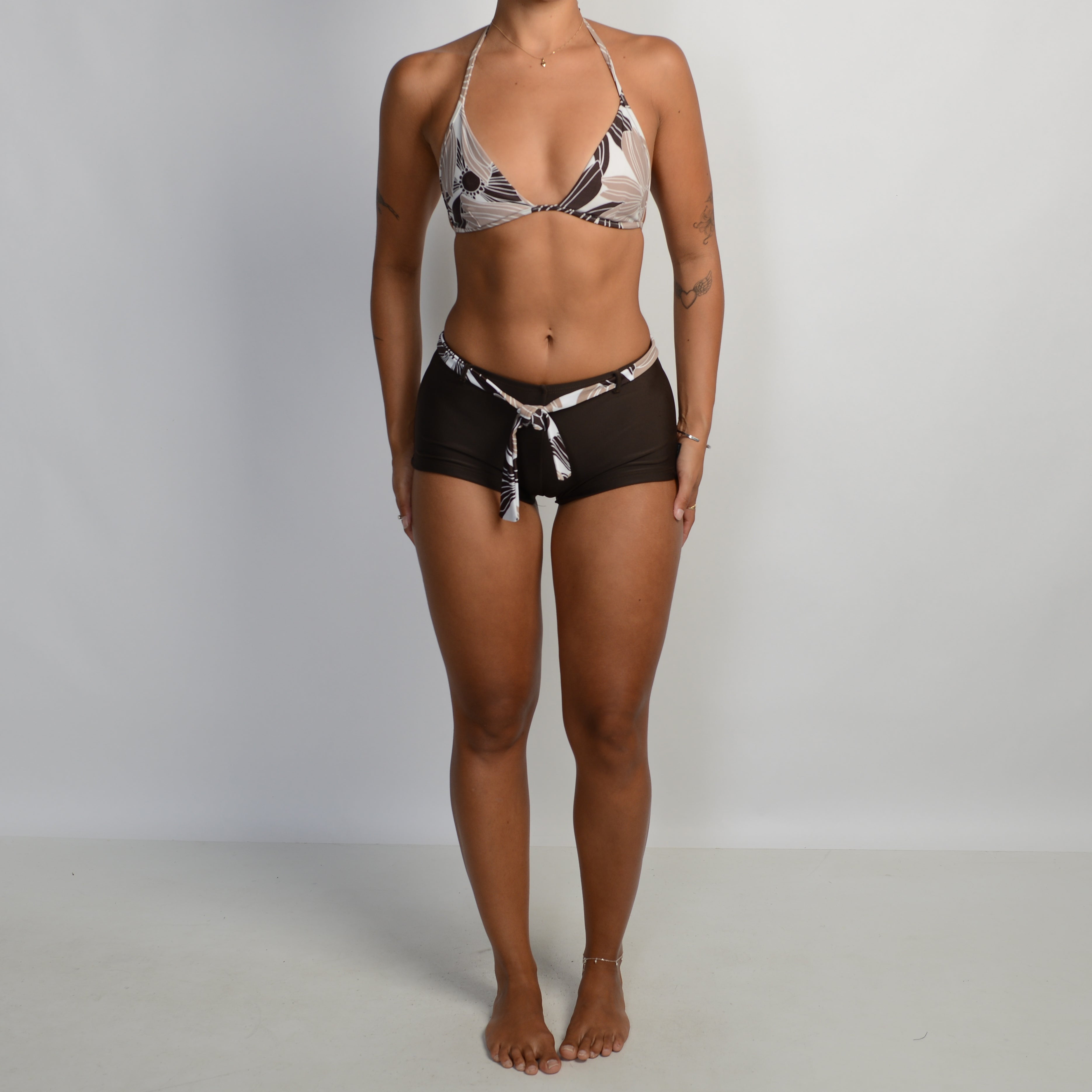 BROWN 3 PIECE SWIM SET