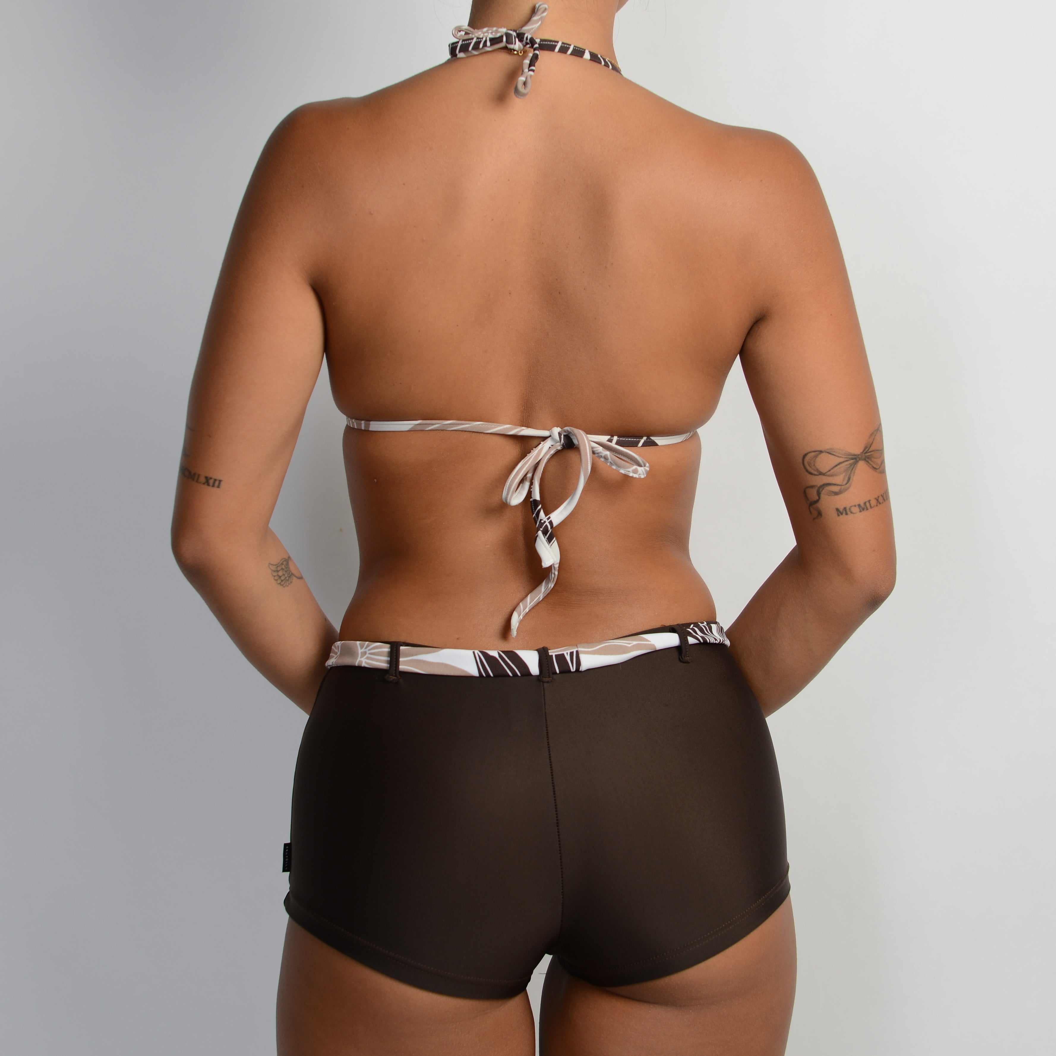 BROWN 3 PIECE SWIM SET