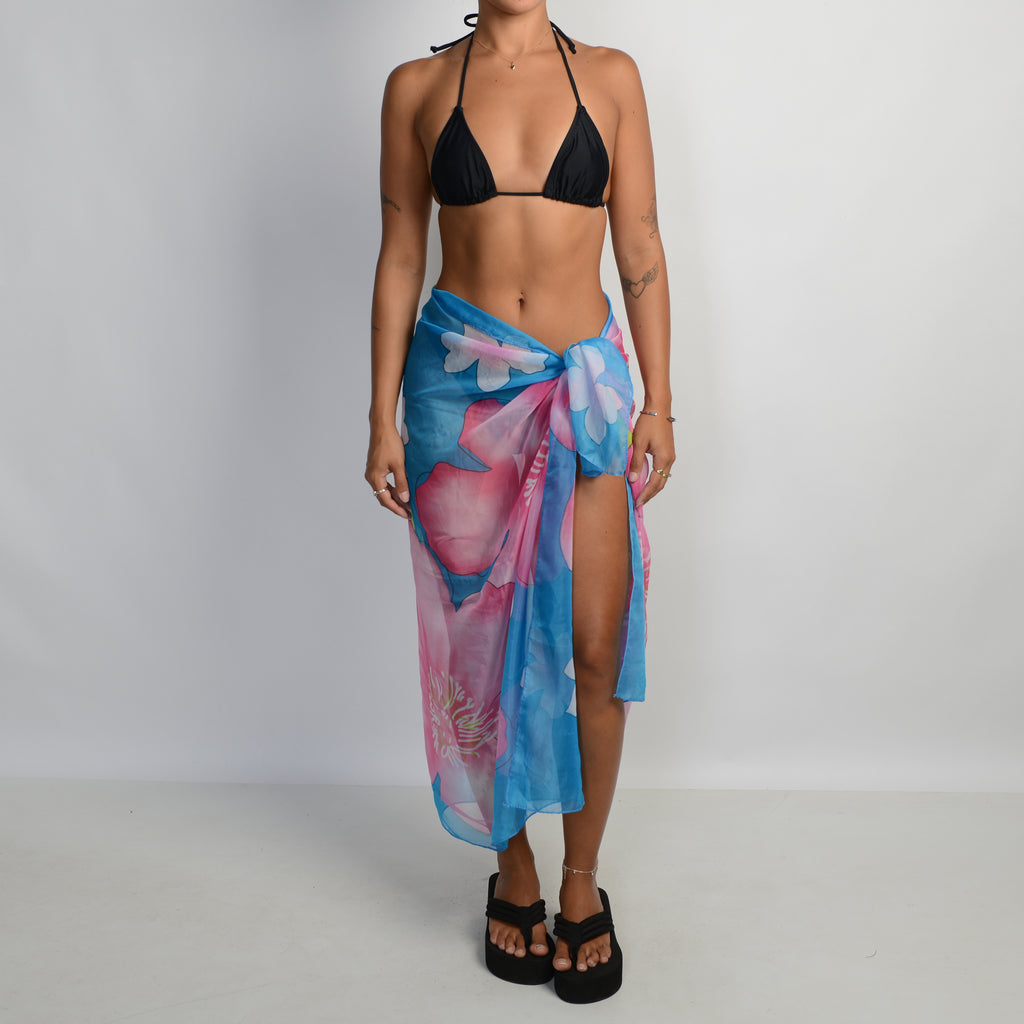 SHEER FLORAL SARONG