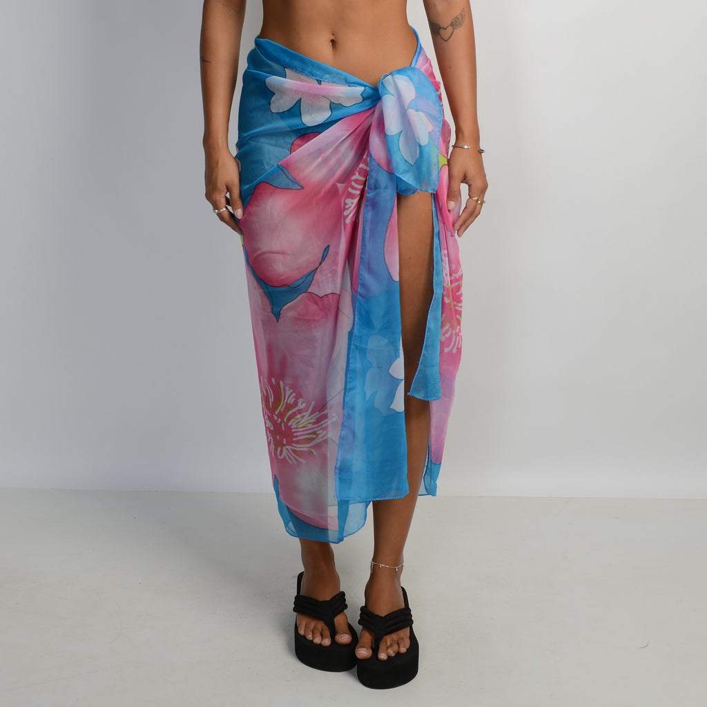 SHEER FLORAL SARONG