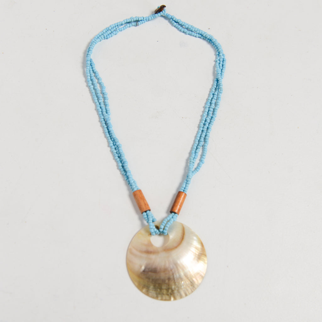 BLUE BEADED NECKLACE