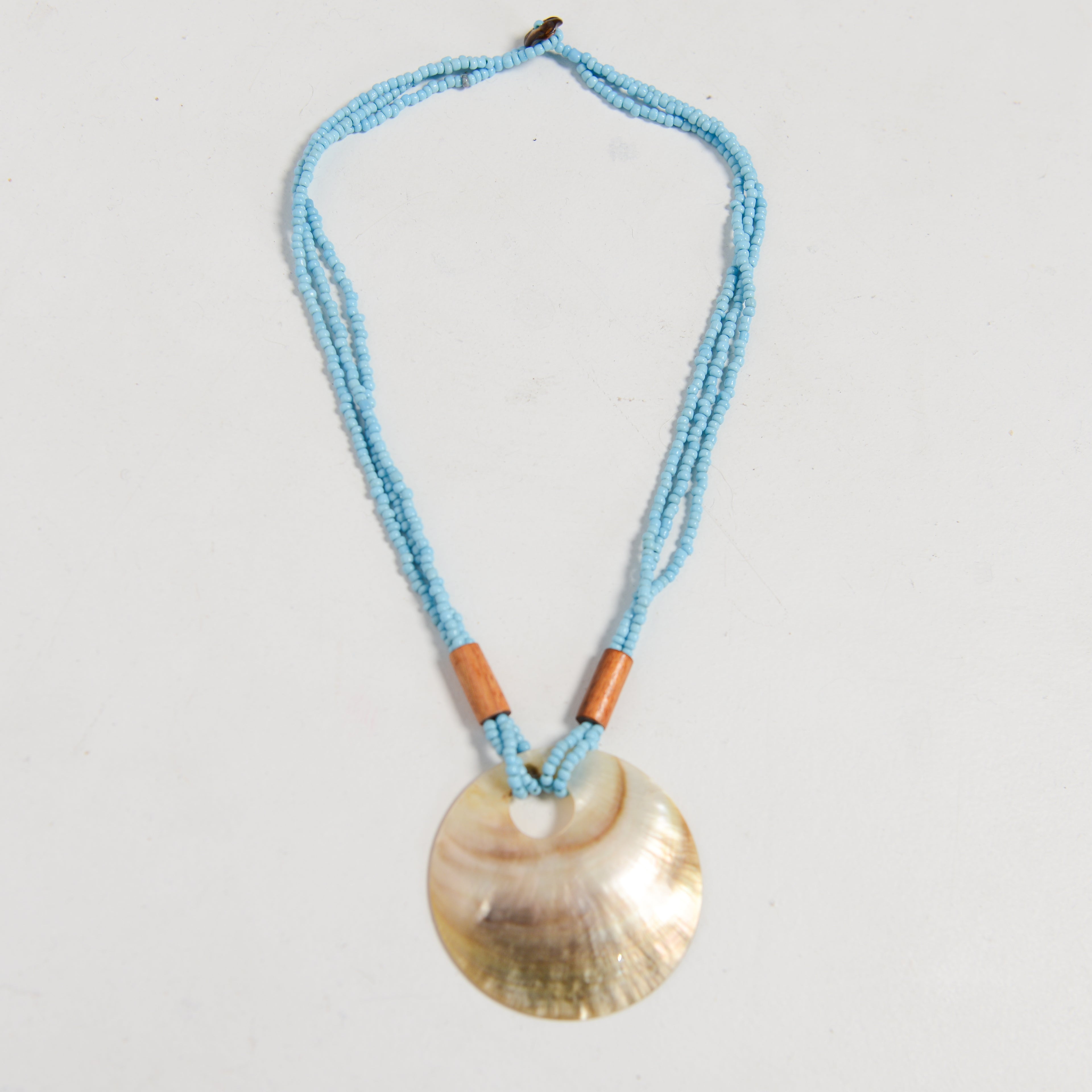 BLUE BEADED NECKLACE