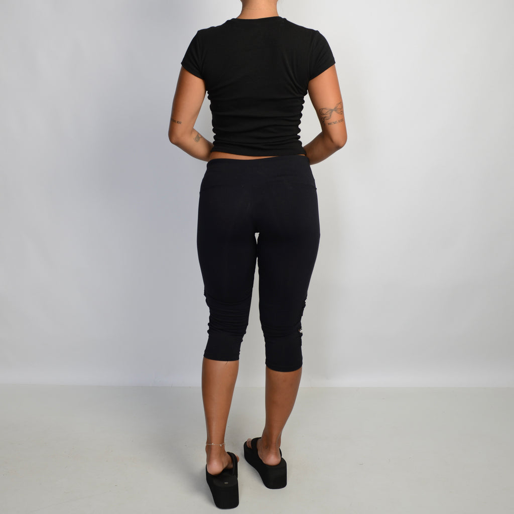 BLACK METAL DETAIL TIGHTS