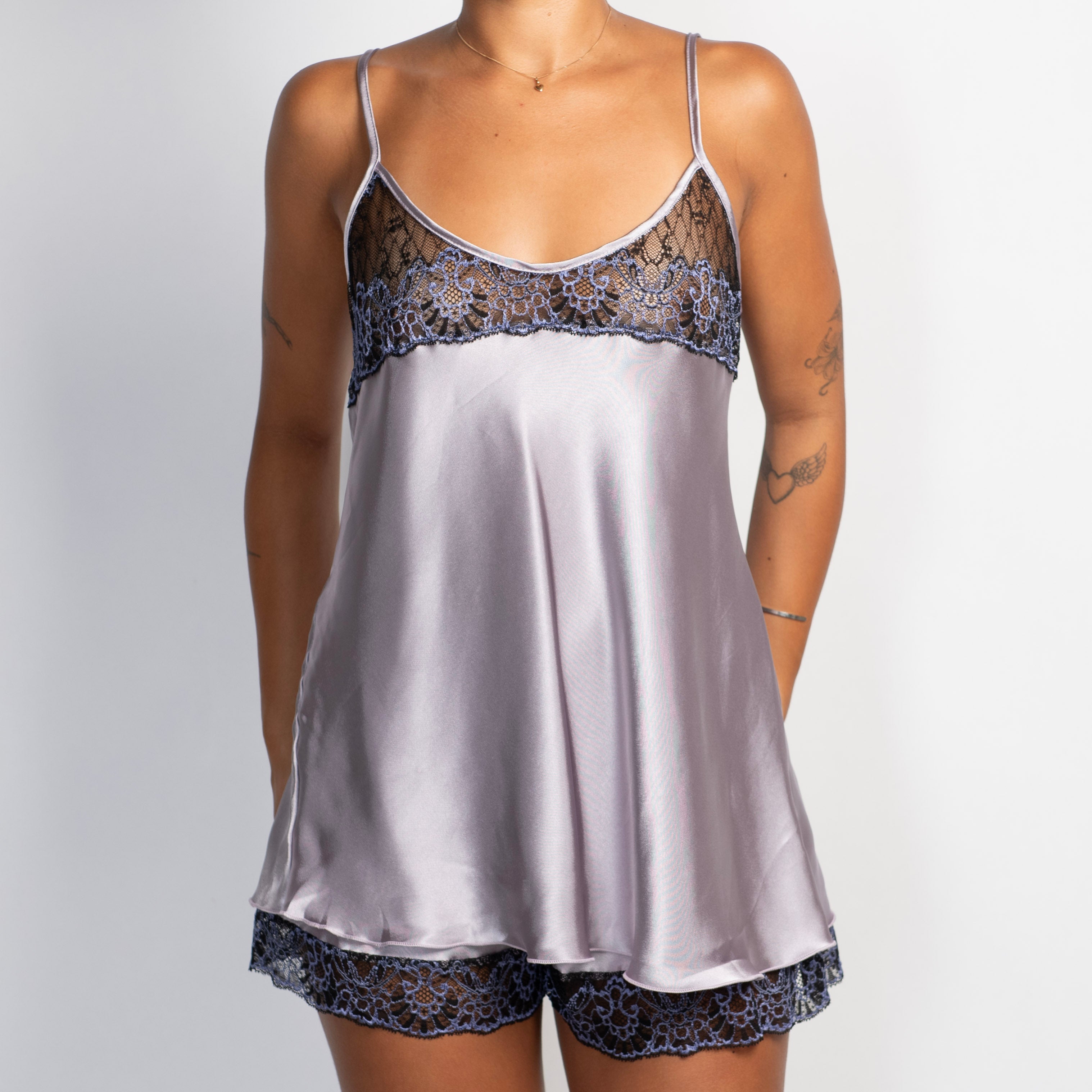 LILAC SATIN PYJAMA SET