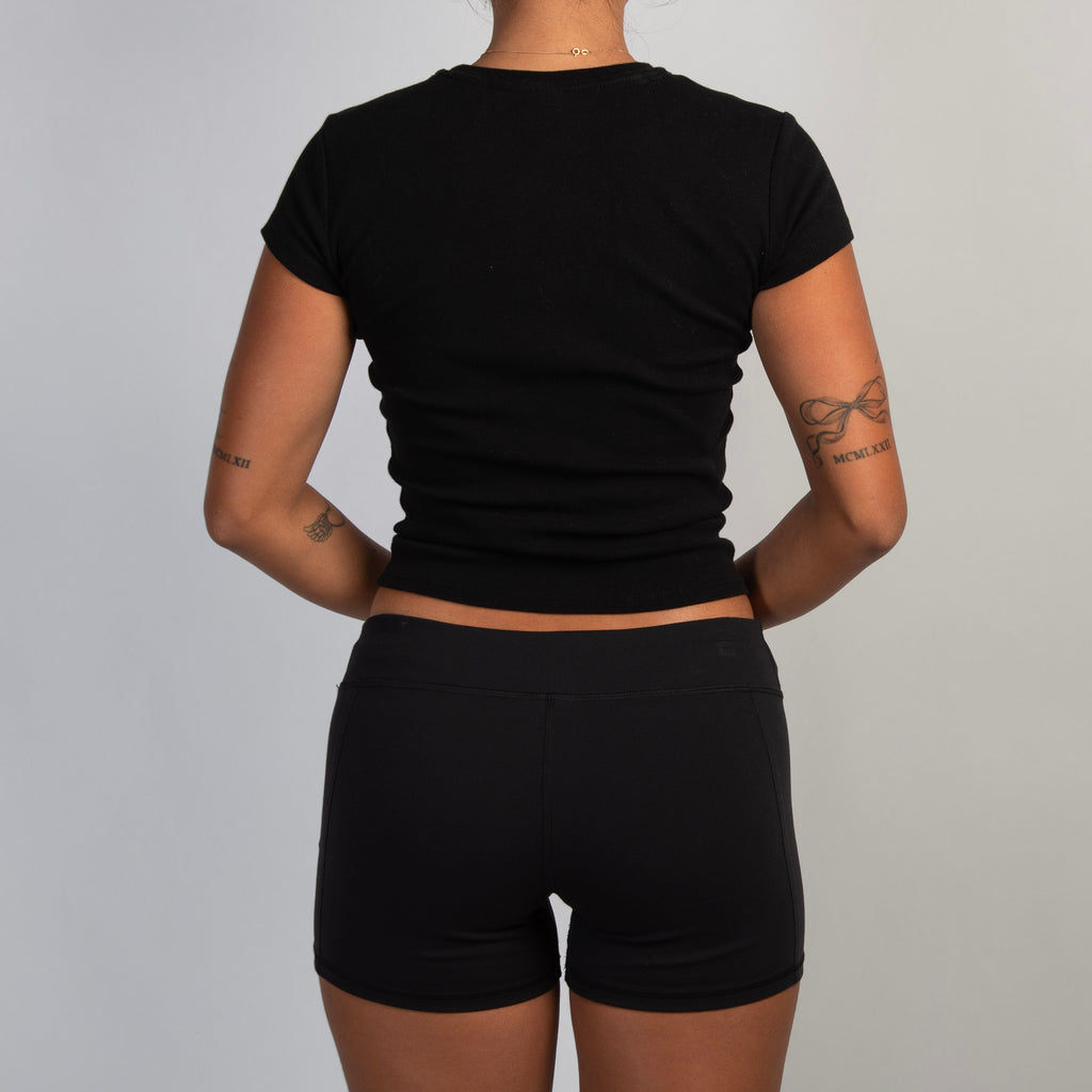 BLACK BIKE SHORTS