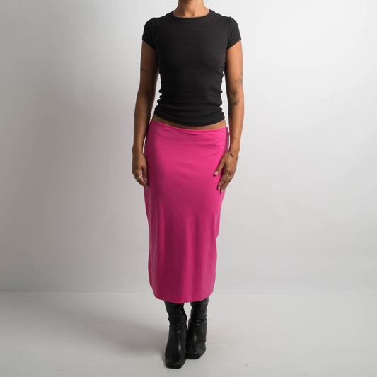 HOT PINK MIDI SKIRT