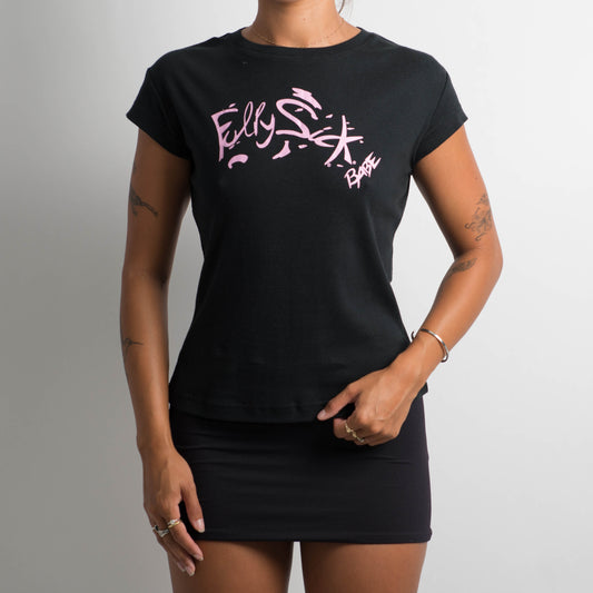 BLACK FULLY SICK BABY TEE