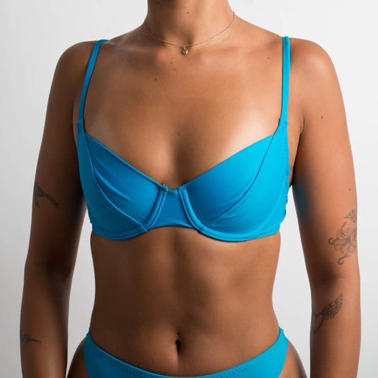 AZURE UNDERWIRE BIKINI TOP