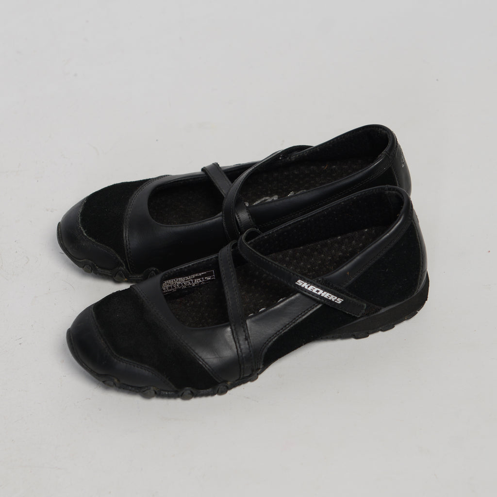 FAUX LEATHER MARY JANE FLATS