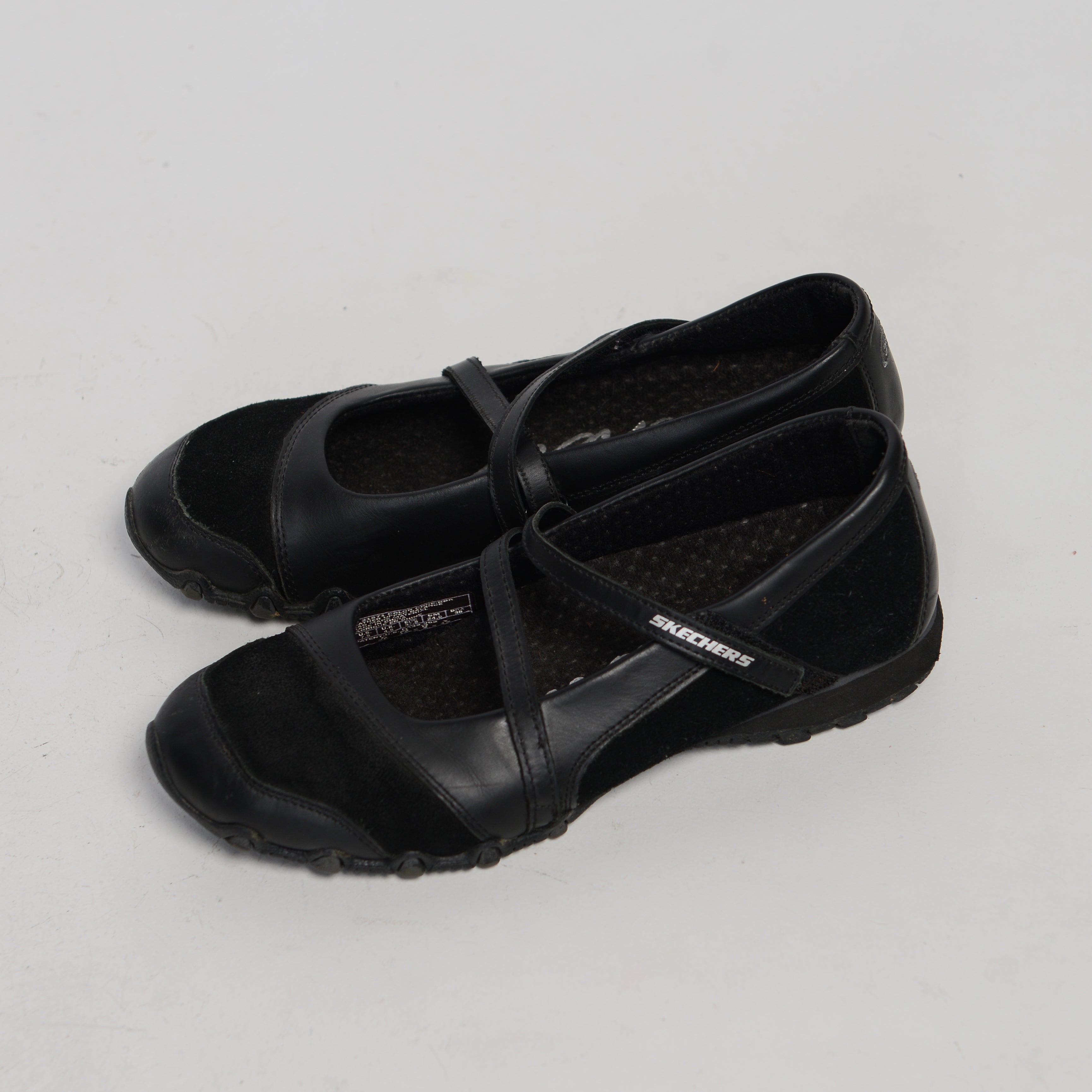 FAUX LEATHER MARY JANE FLATS