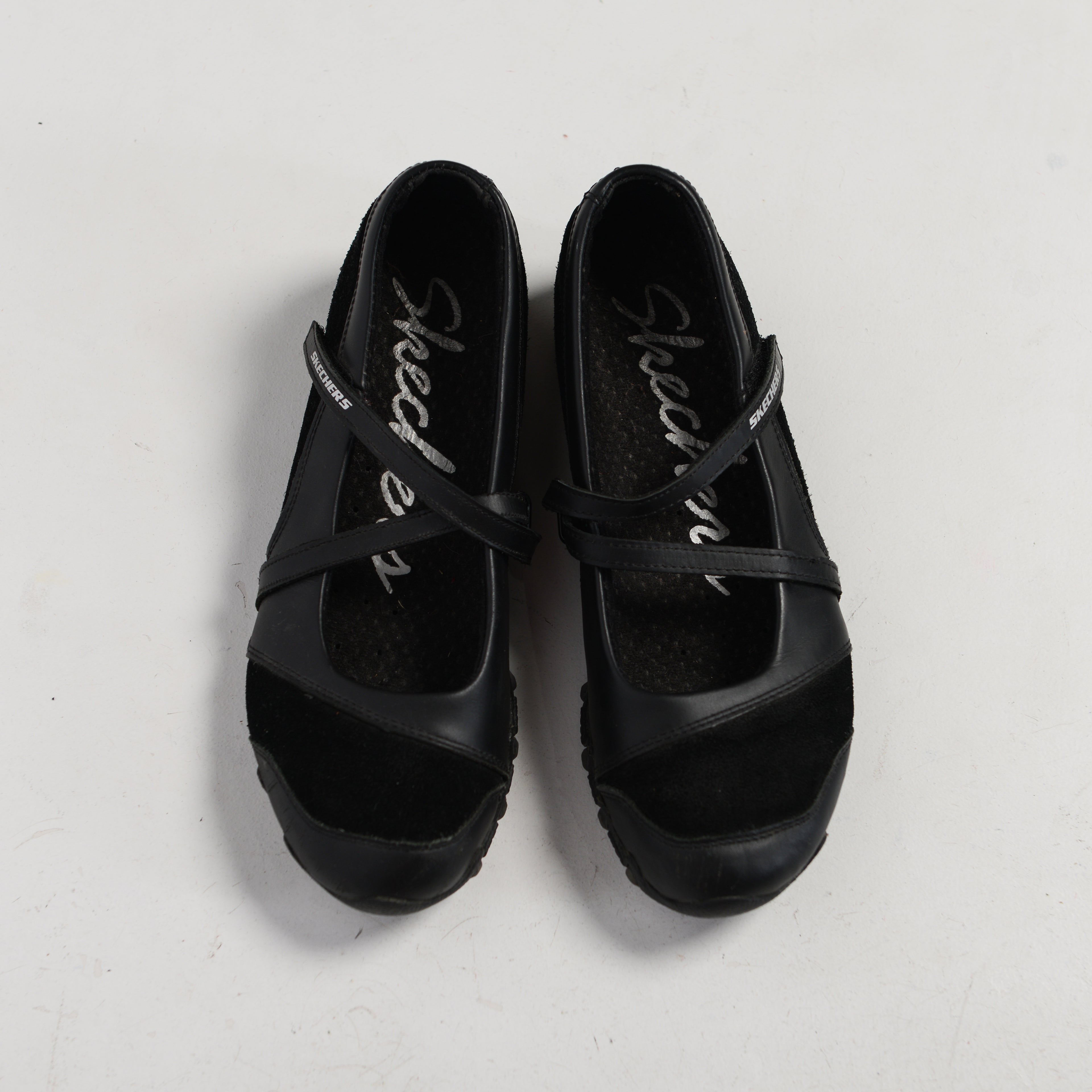 FAUX LEATHER MARY JANE FLATS