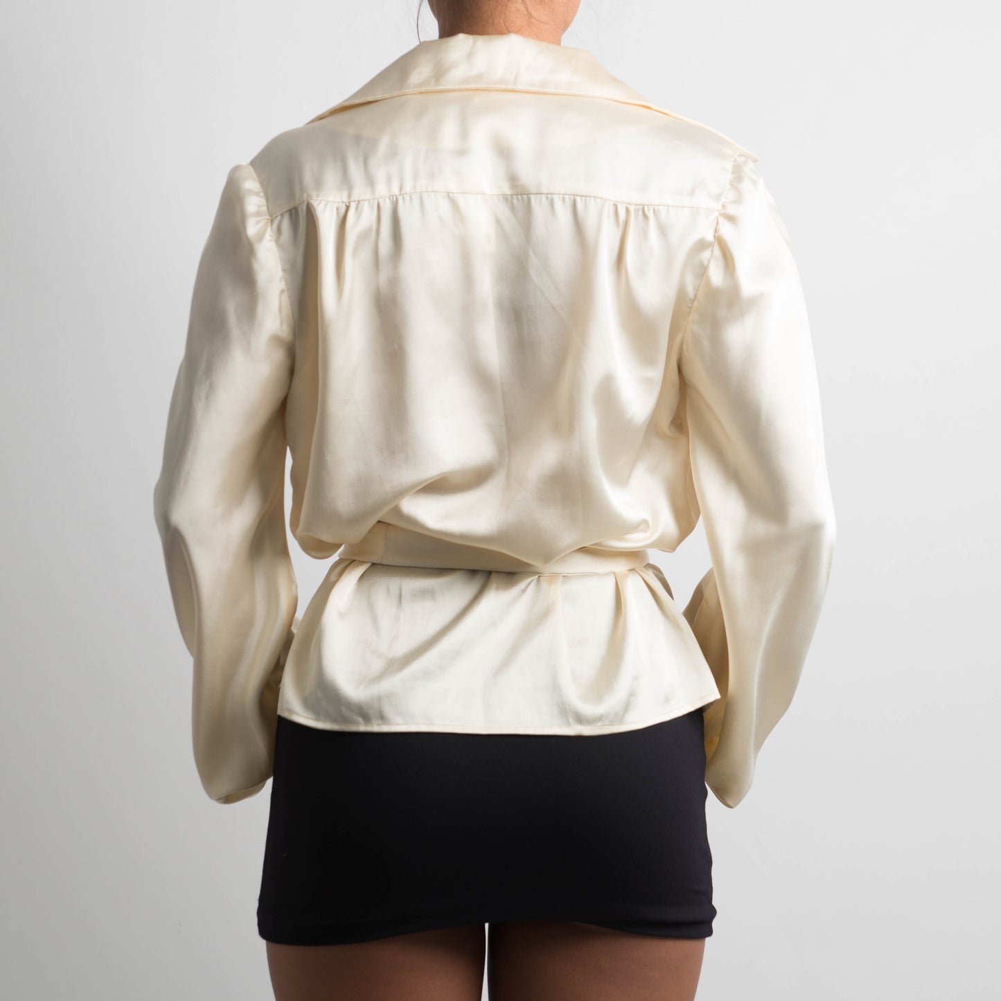 CREAM SATIN BLOUSE