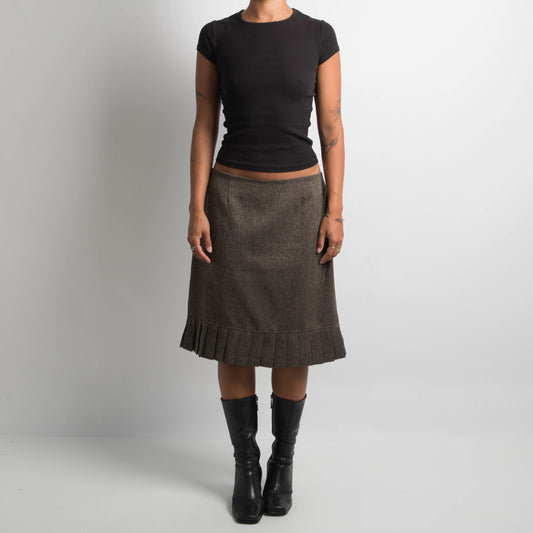 BROWN MARLE MIDI SKIRT