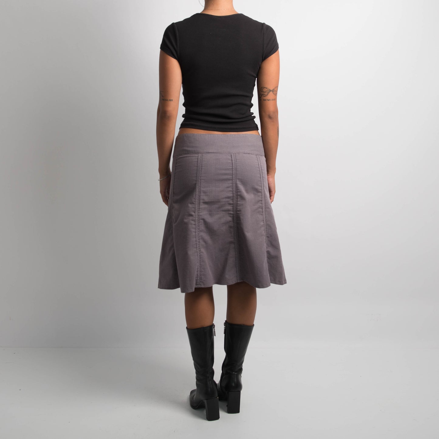 PINSTRIPE MIDI SKIRT