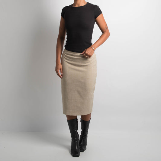 CREAM MARLE MIDI SKIRT