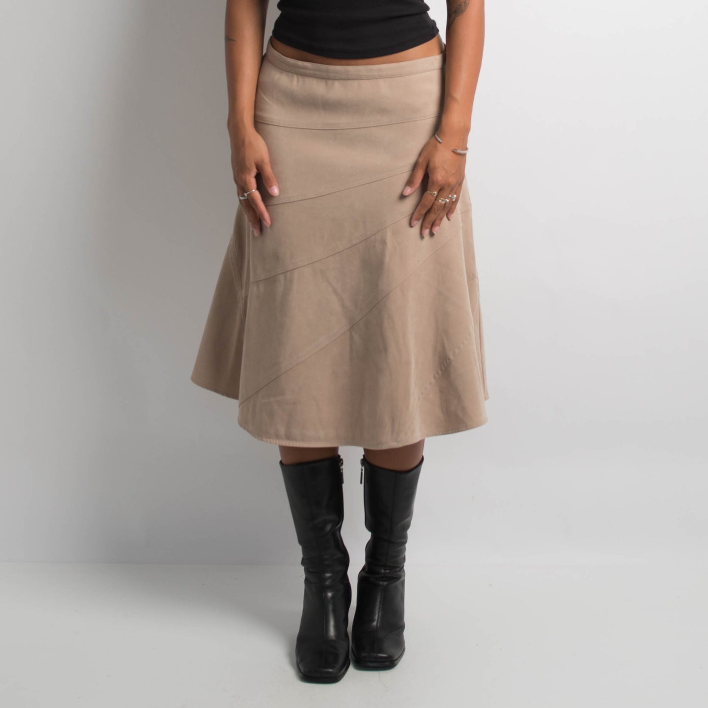 TAN A LINE MIDI SKIRT