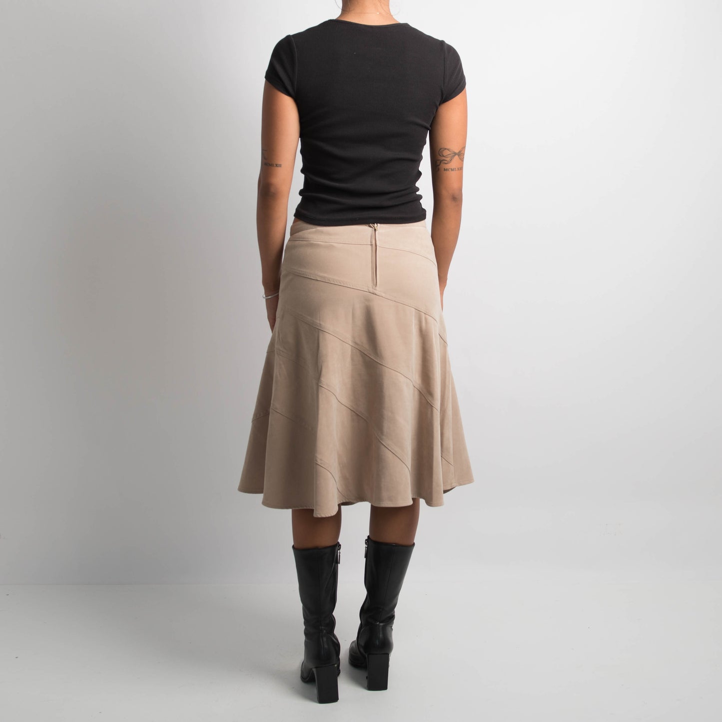 TAN A LINE MIDI SKIRT