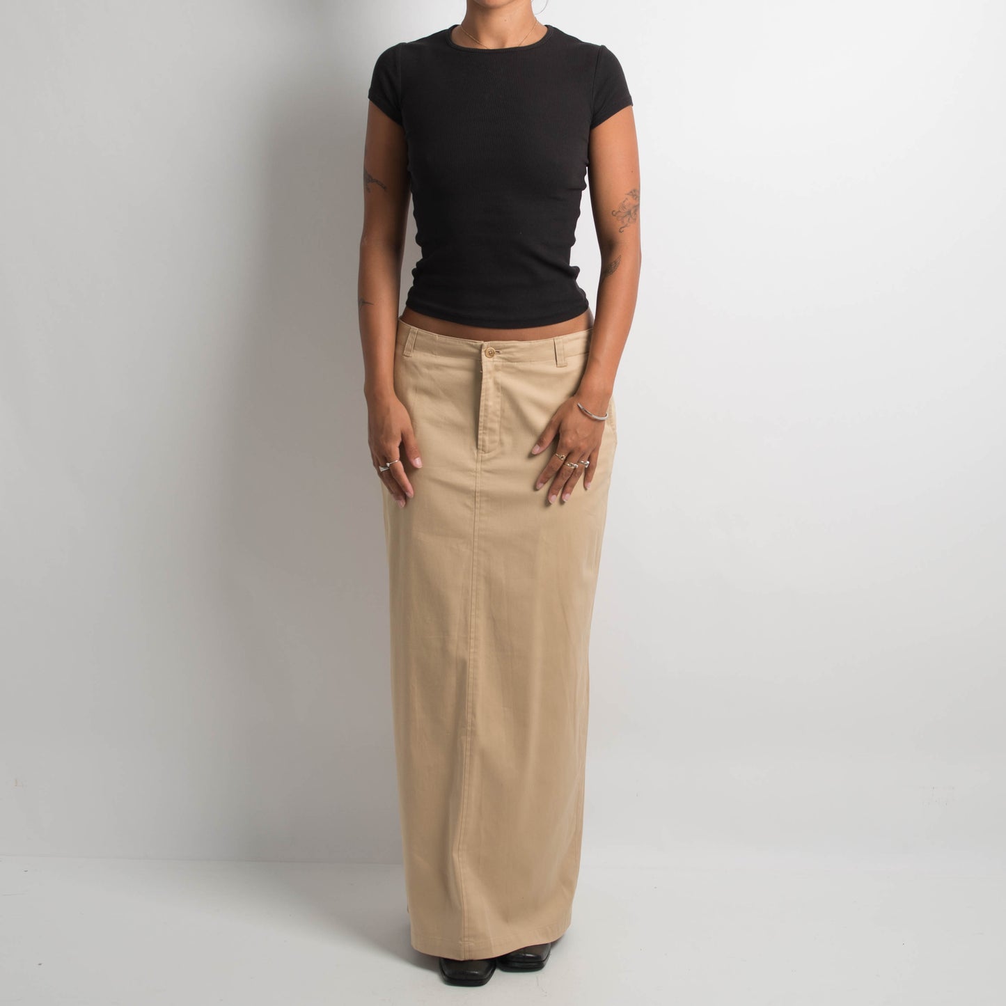 TAN MAXI SKIRT