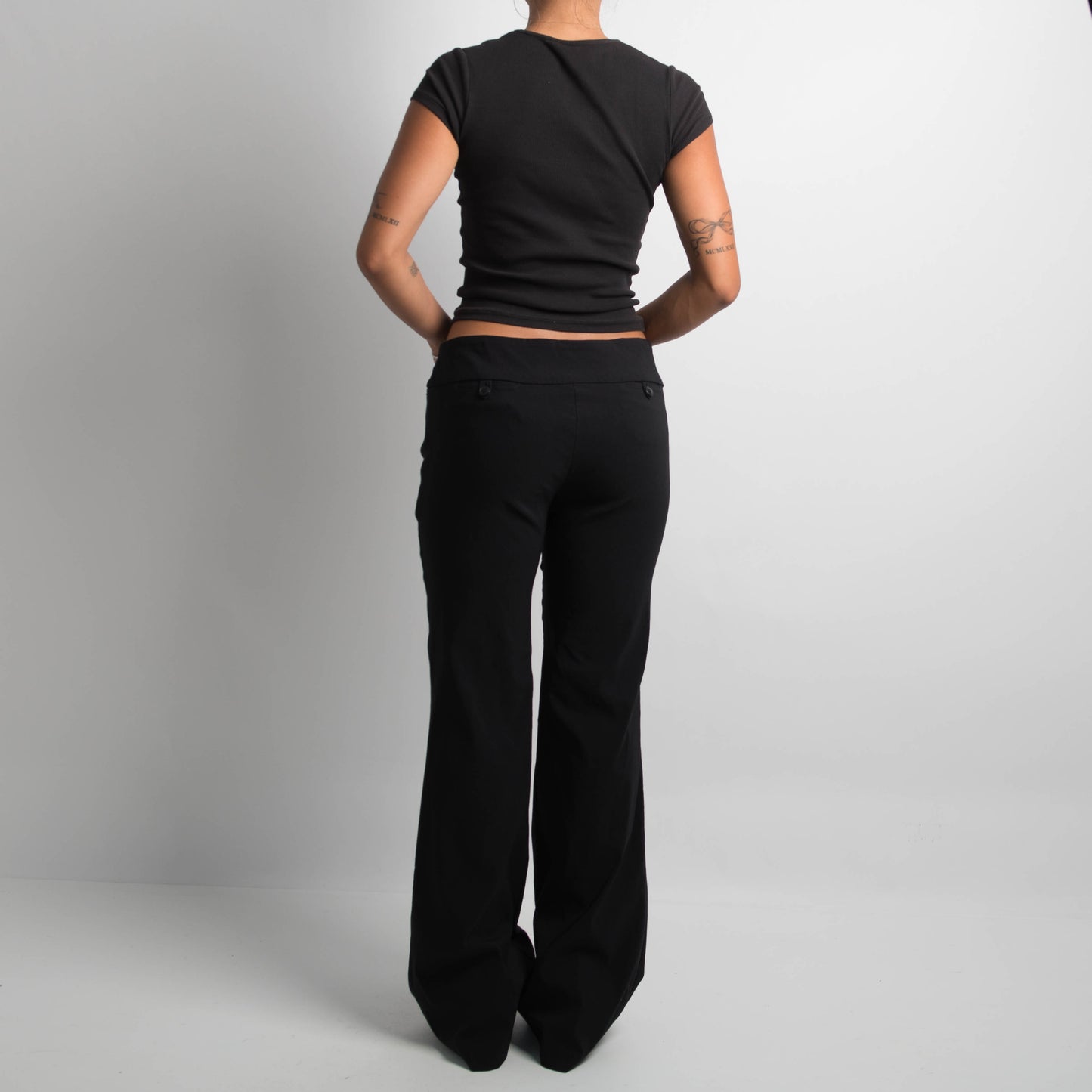 BLACK BOOTCUT TROUSERS