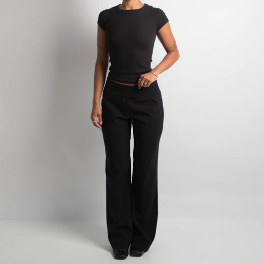 BLACK BOOTCUT TROUSERS