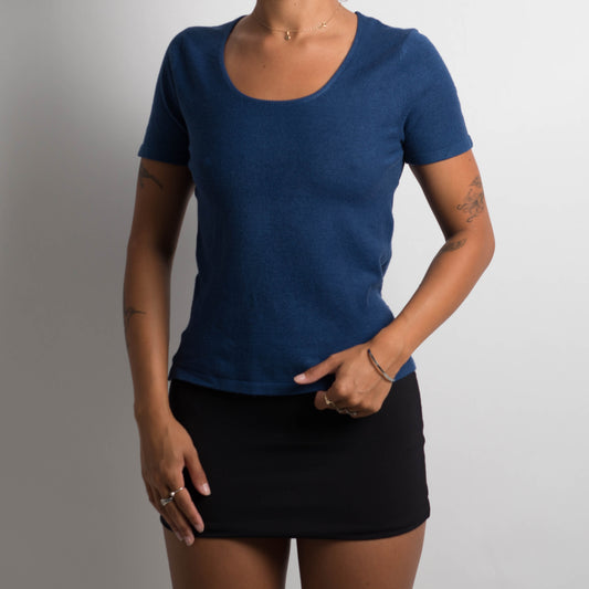 BLUE KNIT TSHIRT