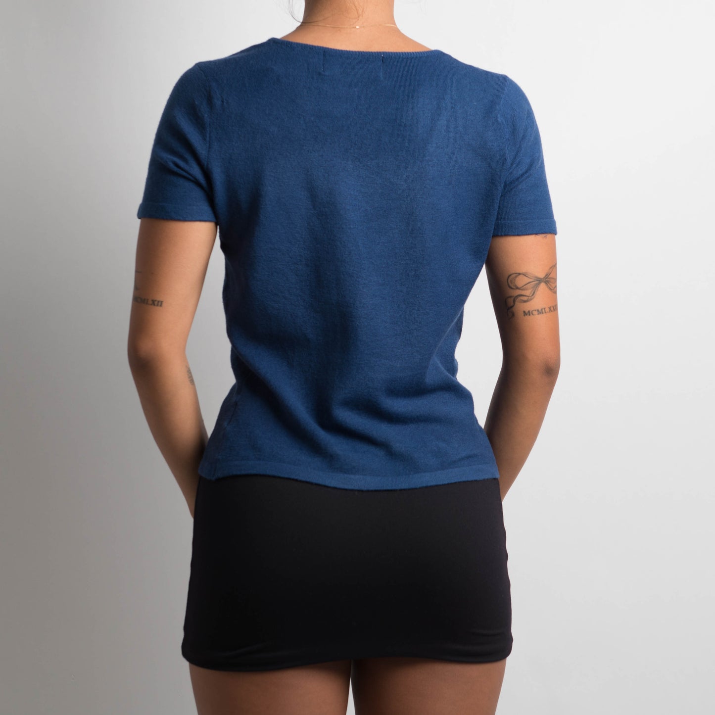 BLUE KNIT TSHIRT