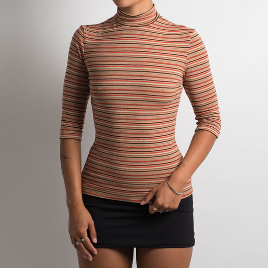 SOFT STRIPED 3/4 SLEEVE TOP