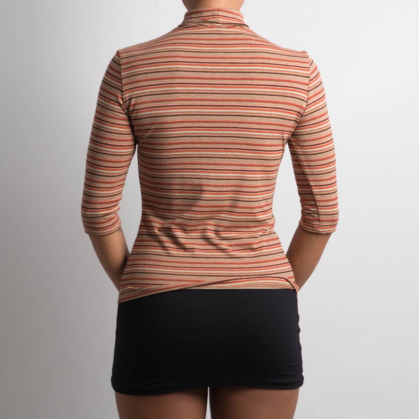 SOFT STRIPED 3/4 SLEEVE TOP