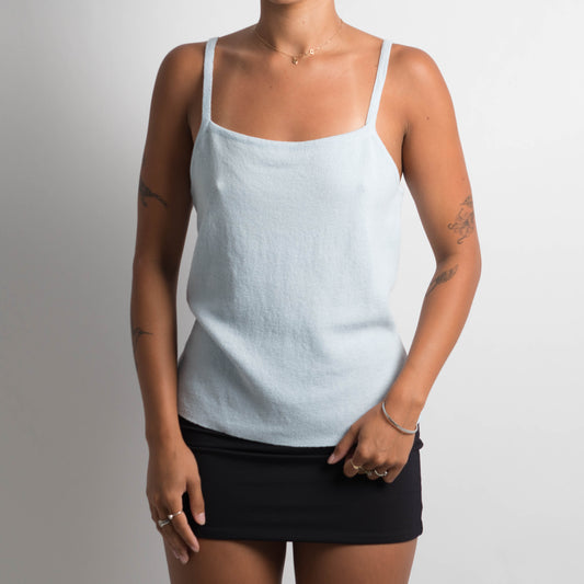 PALE BLUE KNIT CAMISOLE