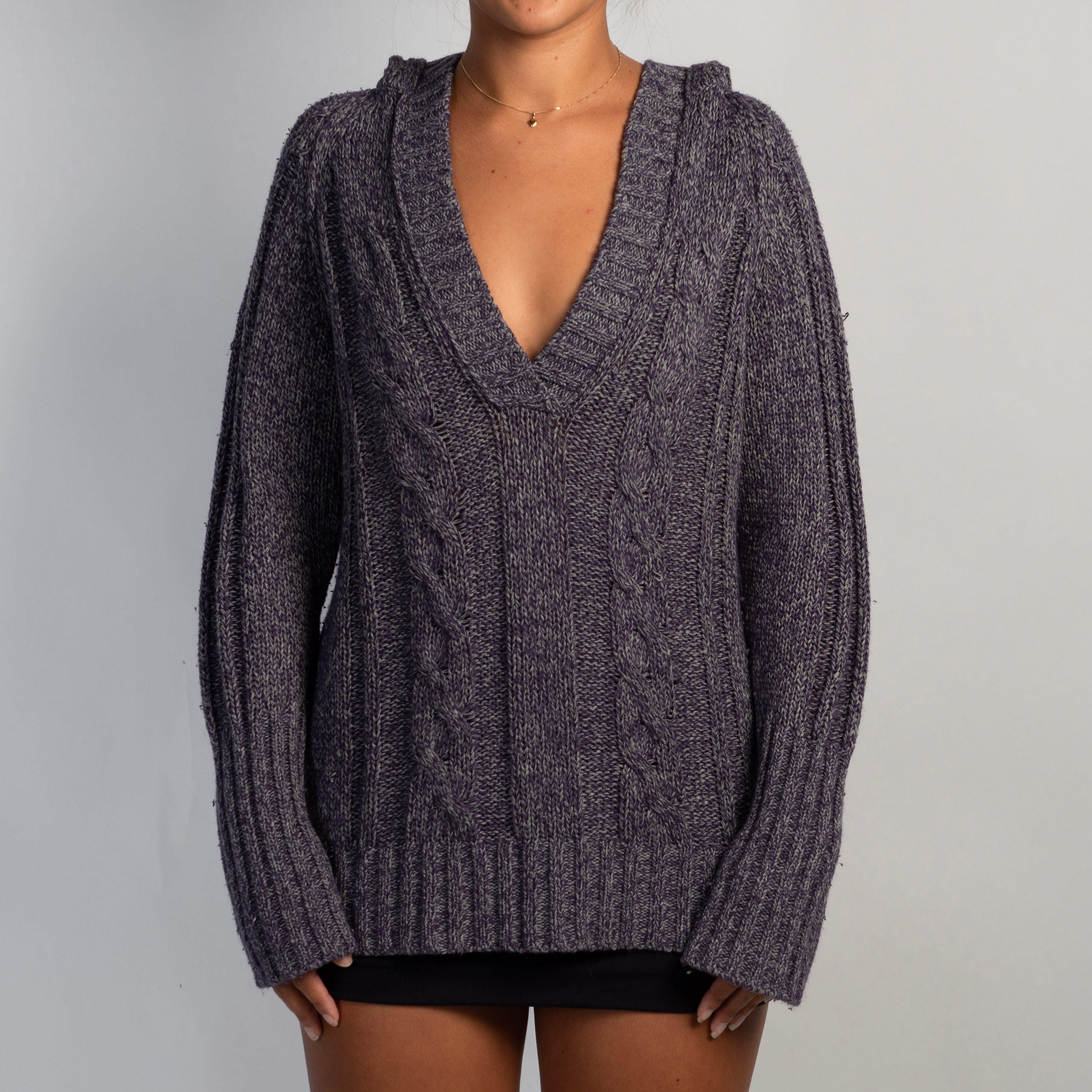 MARLE HOODED KNIT SWEATER