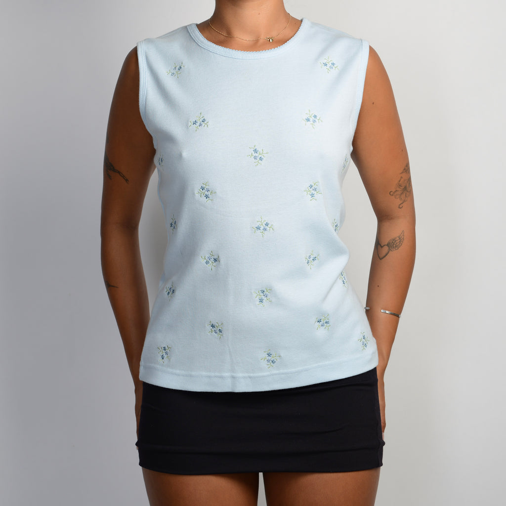 BLUE FLORAL TWIN SET