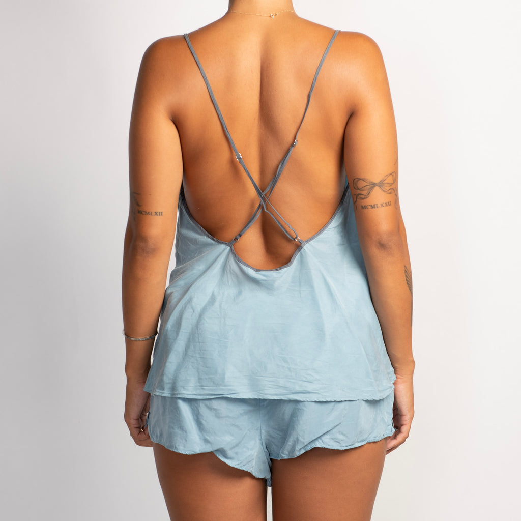 BLUE CUPRO PYJAMA SET