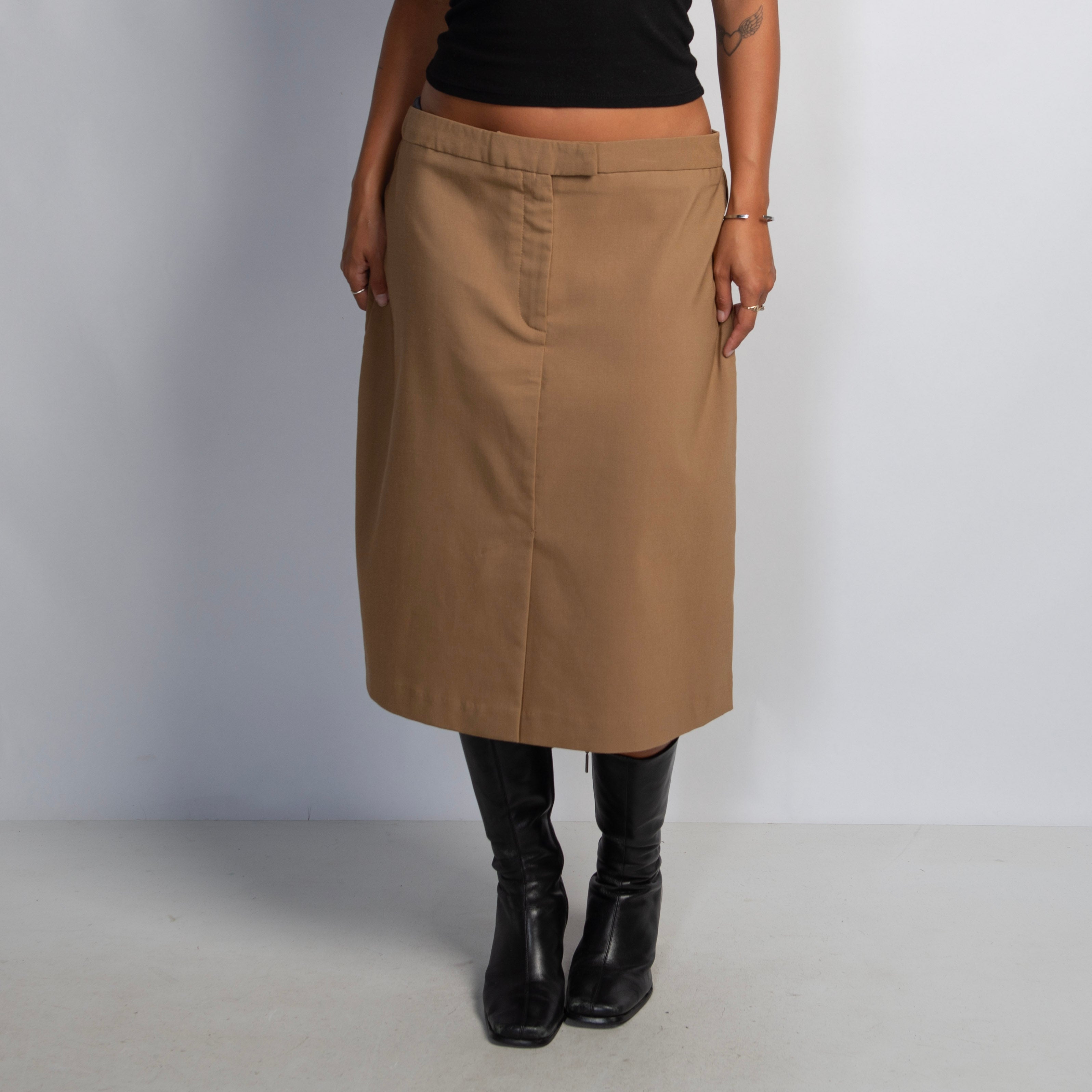 TAN MIDI SKIRT