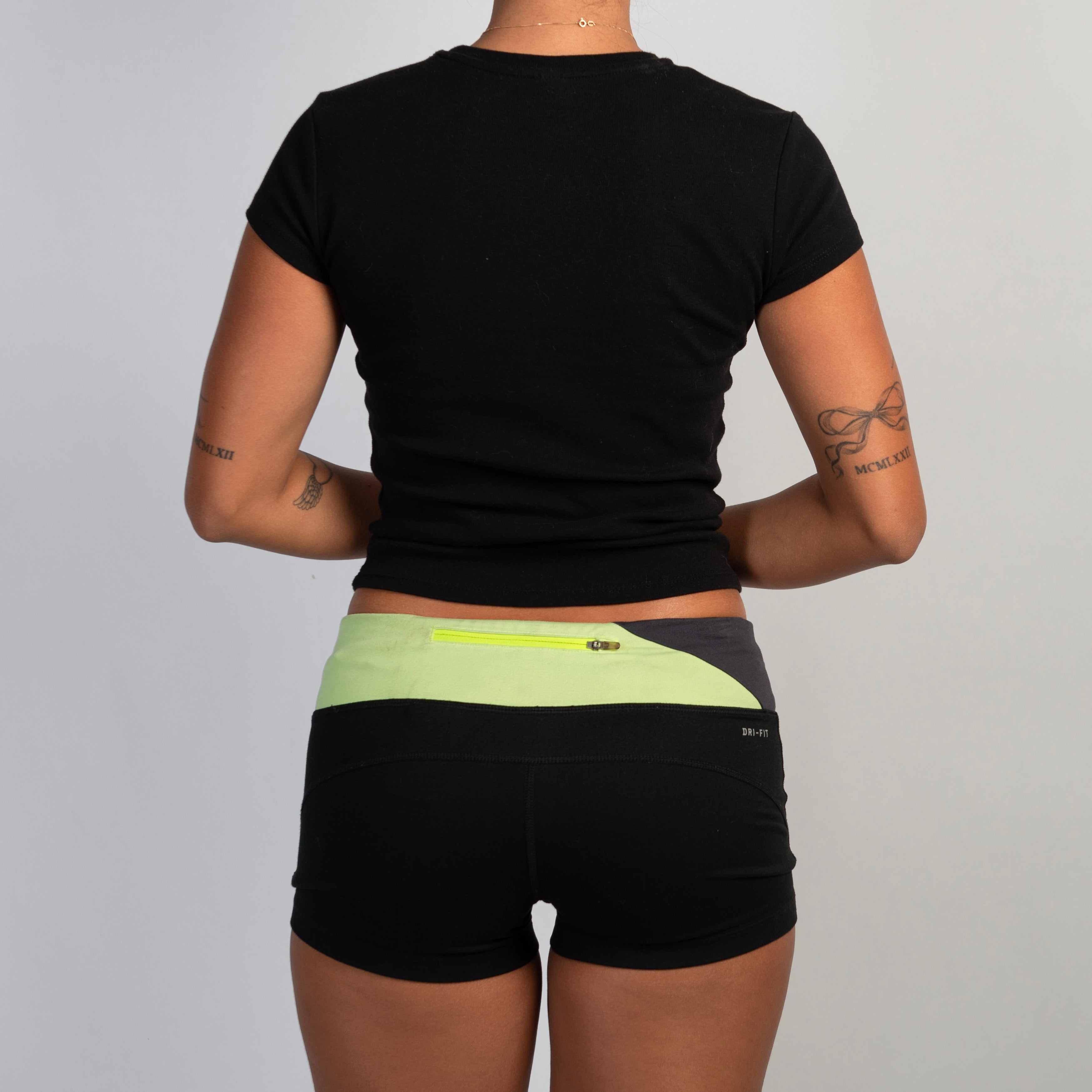 LIME ACCENT BIKE SHORTS