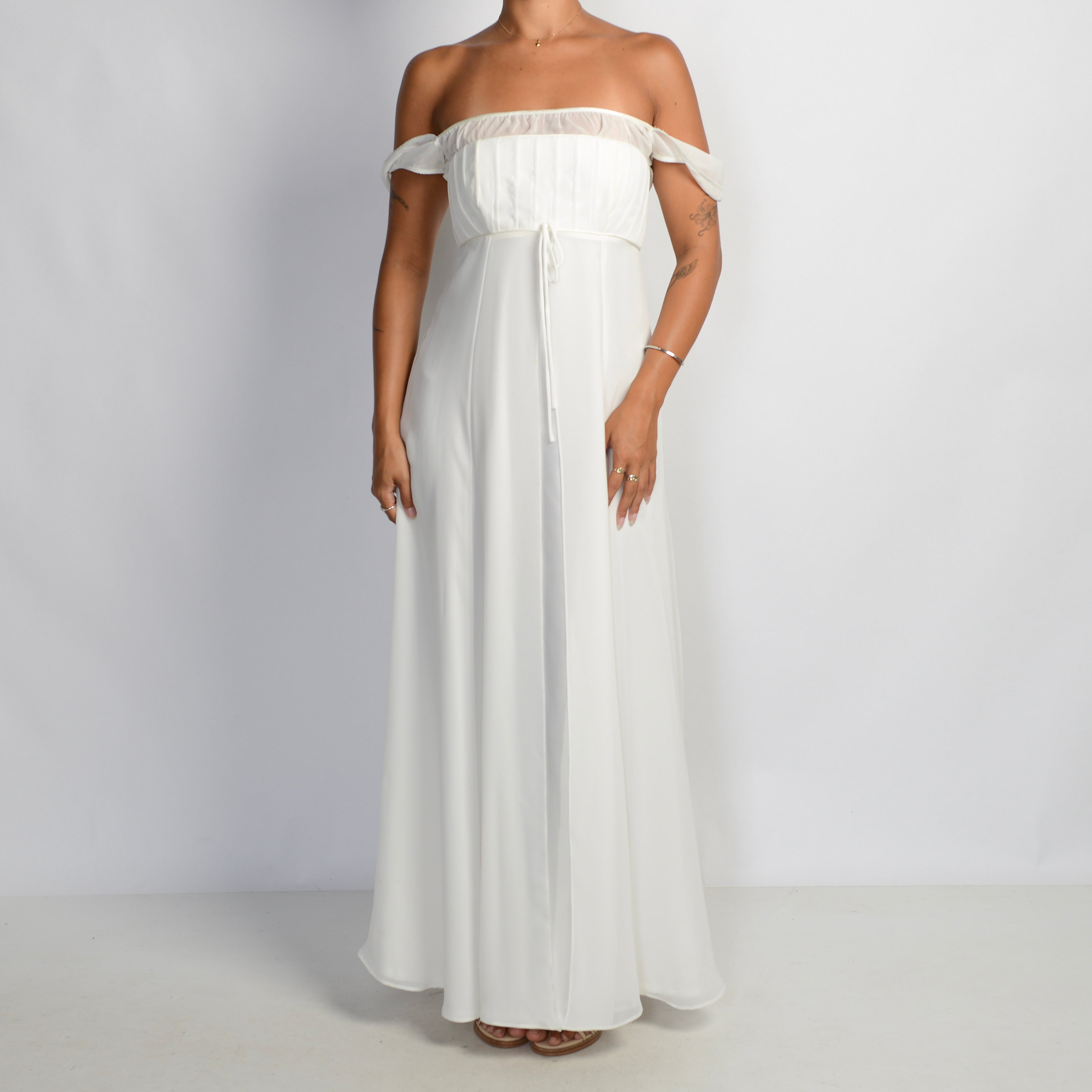 WHITE EMPIRE WAIST GOWN