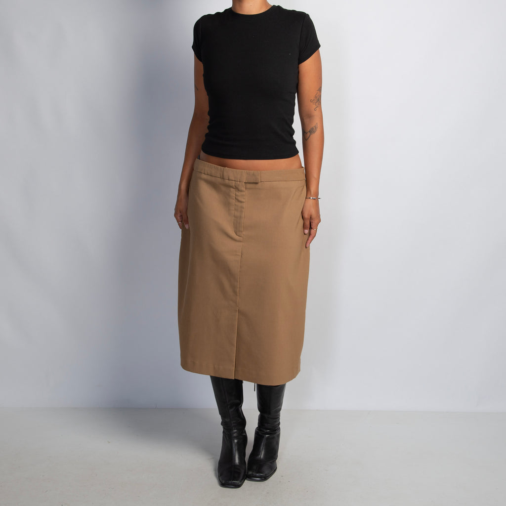 TAN MIDI SKIRT