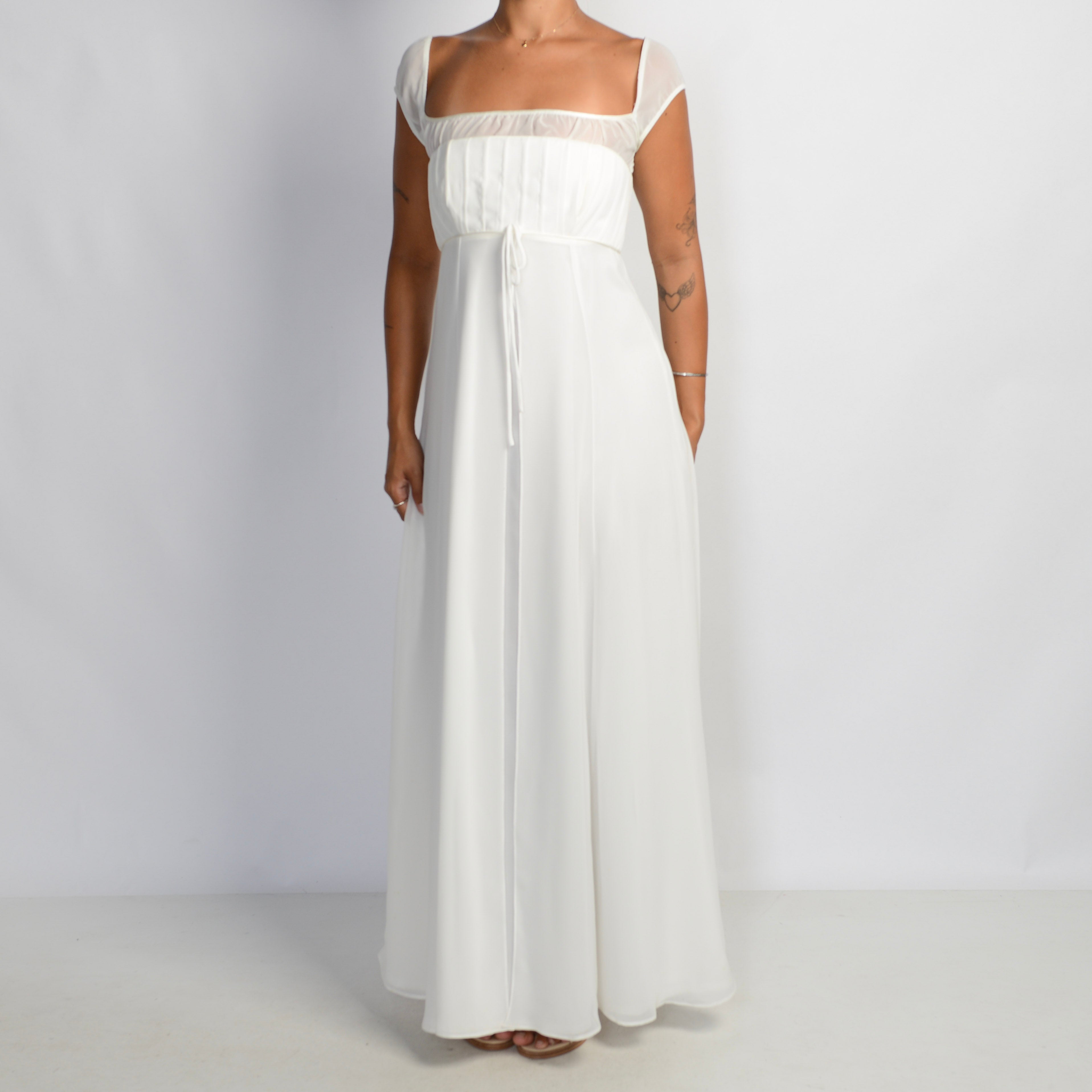 WHITE EMPIRE WAIST GOWN