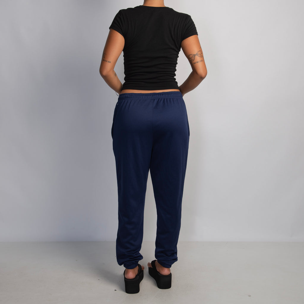 NAVY CUFF TRACK PANTS