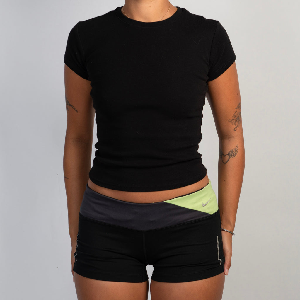 LIME ACCENT BIKE SHORTS