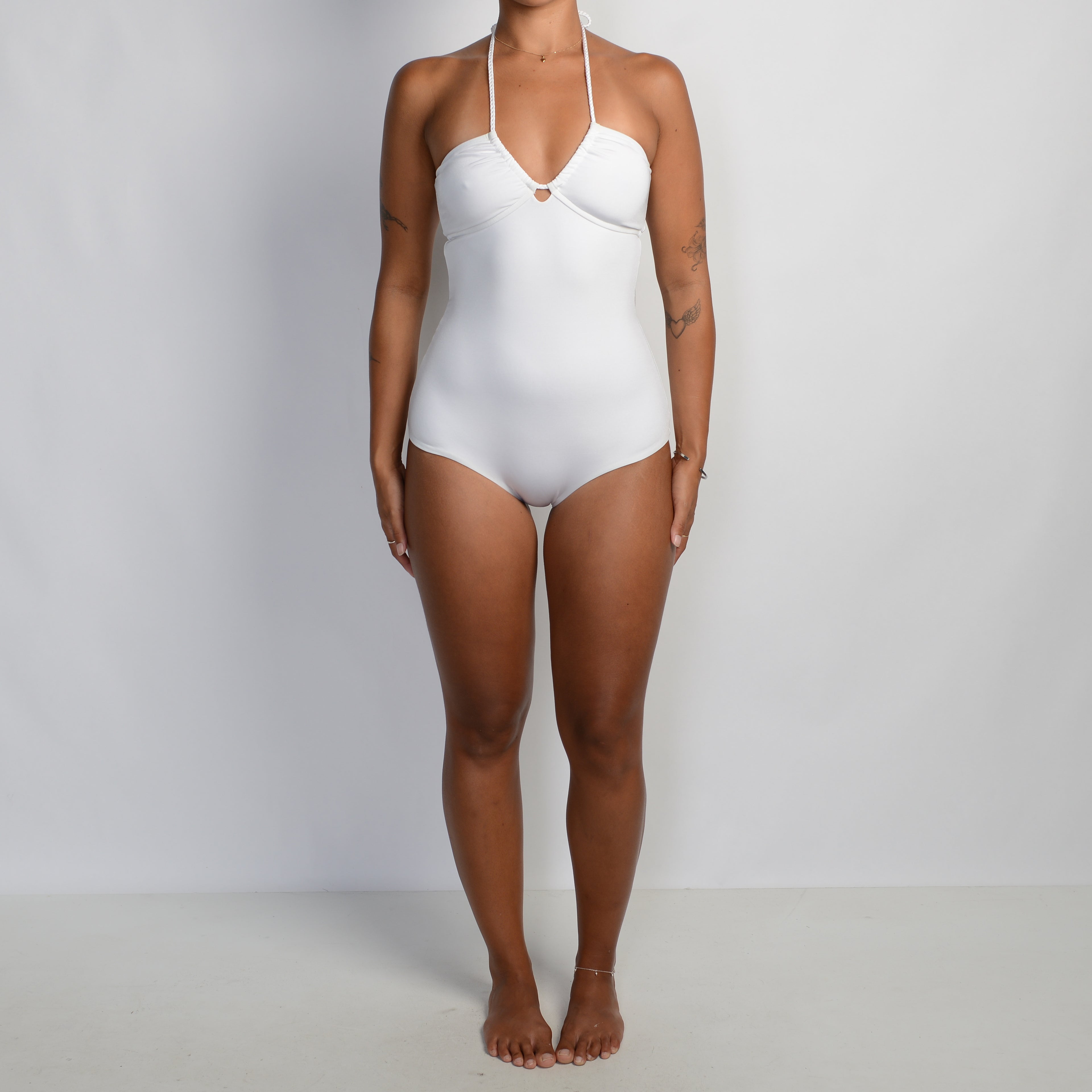 WHITE ONE PIECE SWIMSUIT