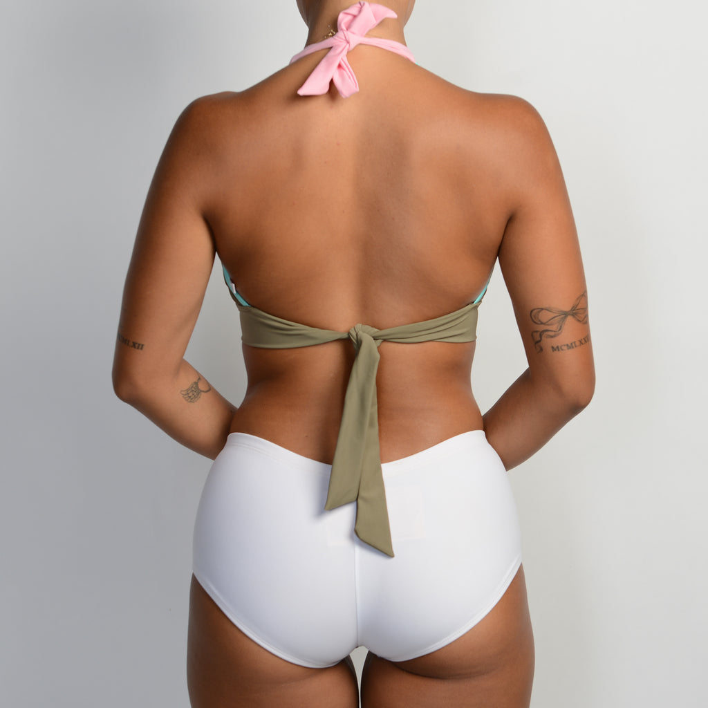FLORAL HALTER BIKINI TOP