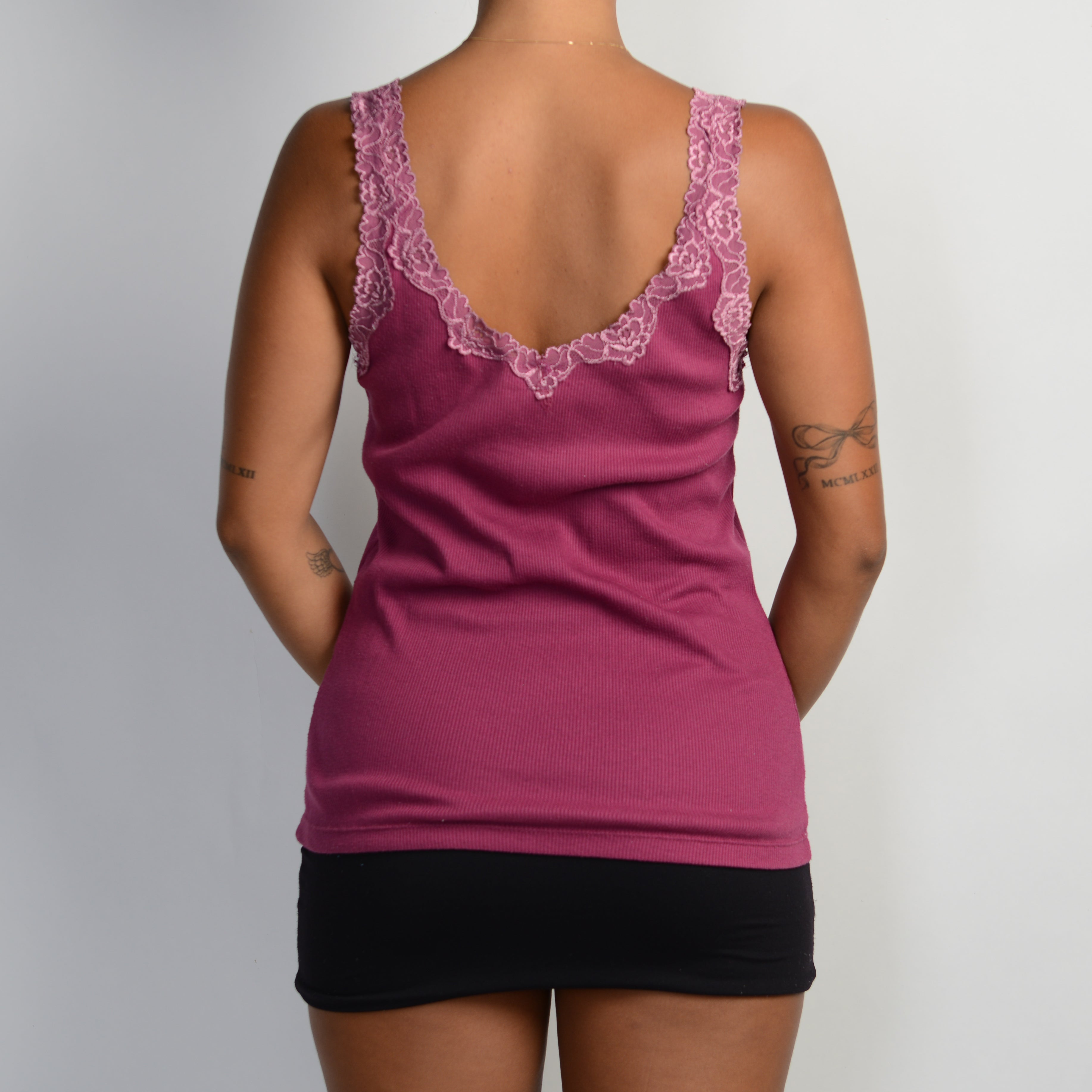 MAUVE RIBBED CAMISOLE
