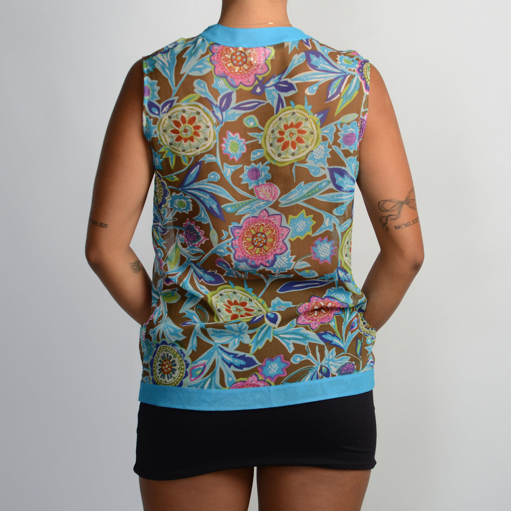 SILK SHEER BEADED TOP